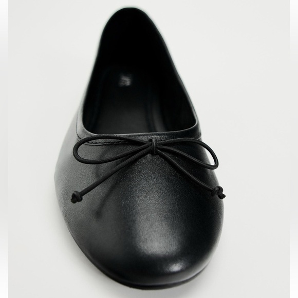 ZARA LEATHER BALLET FLATS - Picture 3 of 10